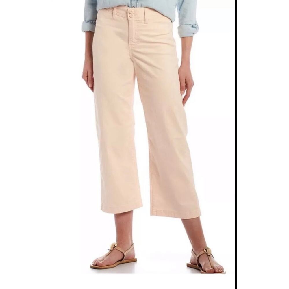 NWT Levi's Classic Utility Wide Leg Cropped Pants Tan Women's Size 14